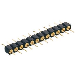 125 pcs - Preci-Dip 350 Series Straight Through Hole Pin Header, 12 Contact(s), 2.54mm Pitch, 1 Row(s), Unshrouded