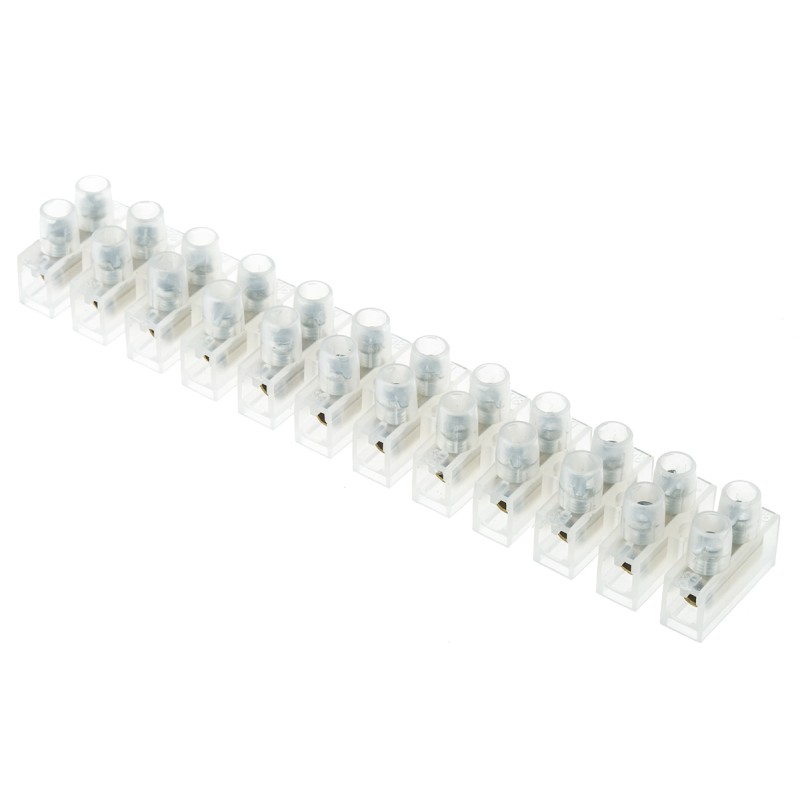 10 pcs - RS PRO Non-Fused Terminal Block, 12-Way, 5 - 32A, 10 AWG Wire, Screw Termination