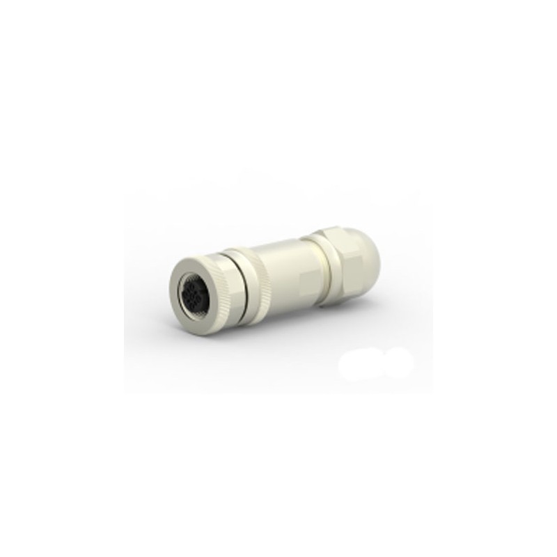1 pcs - TE Connectivity Circular Connector, 4 Contacts, Cable Mount, M12 Connector, Socket, Female, IP67, T411 Series