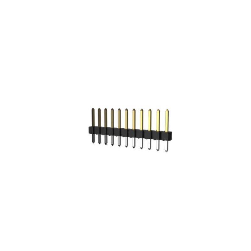 10 pcs - Amphenol Communications Solutions Bergstik Series Through Hole Pin Header, 4 Contact(s), 2.54mm Pitch, 1 Row(s),