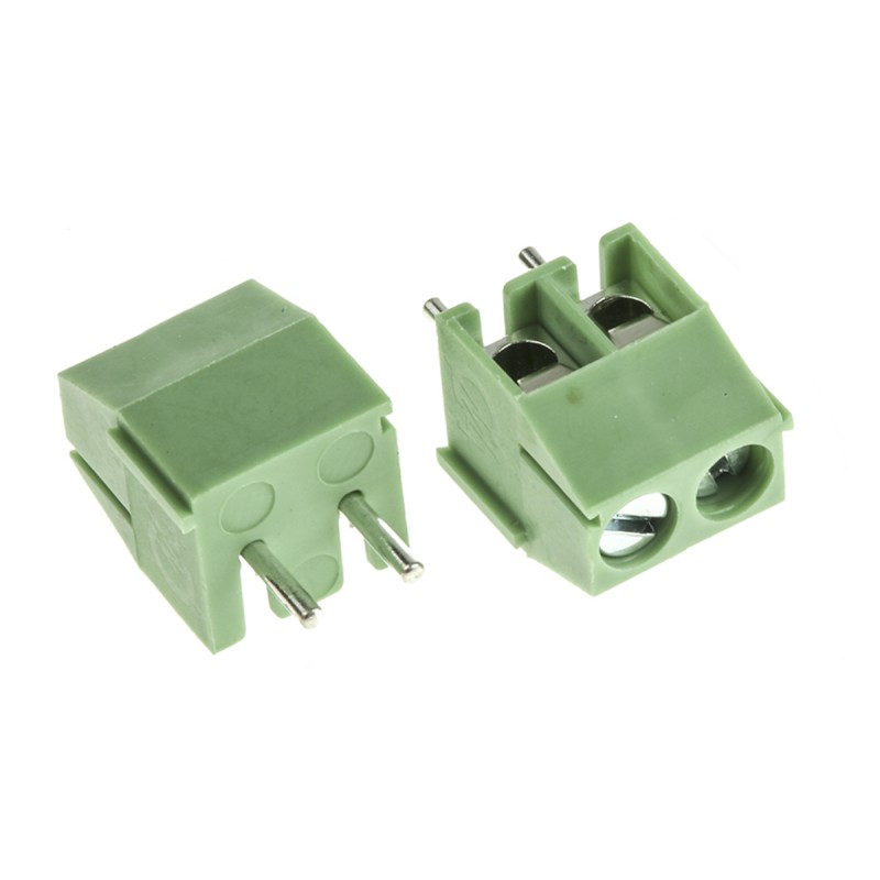 10 pcs - RS PRO PCB Terminal Block, 2-Contact, 3.5mm Pitch, Through Hole Mount, 1-Row, Screw Termination