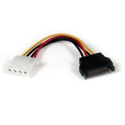 1 pcs - StarTech.com Male SATA Power to Female LP4 Cable, 6in