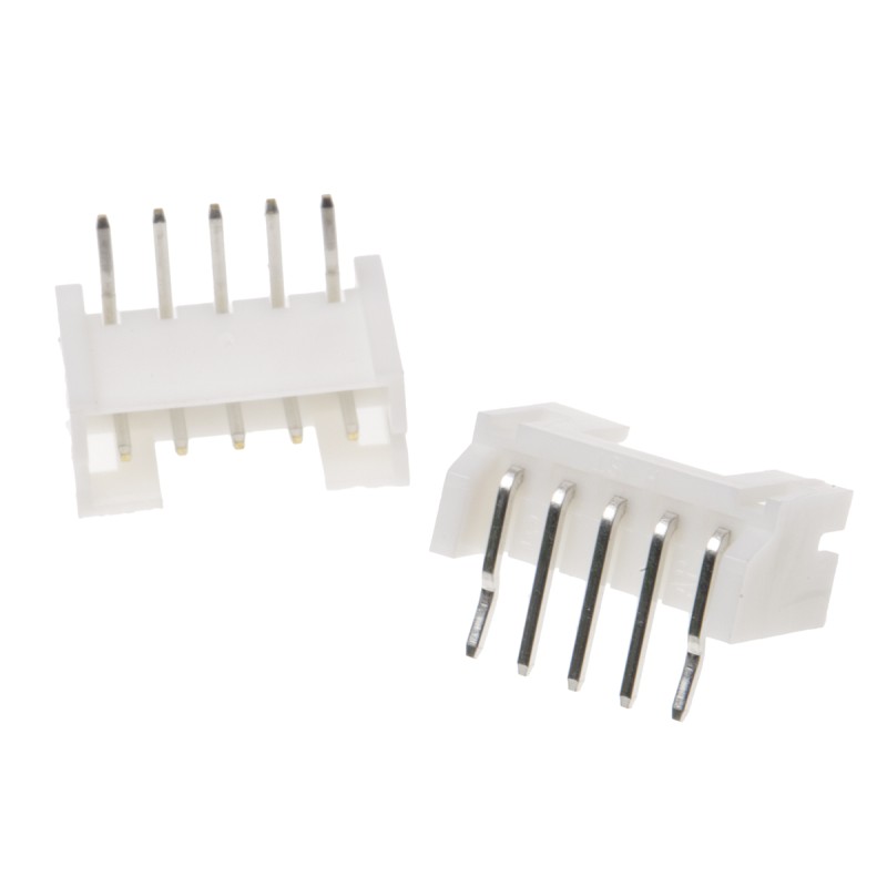 125 pcs - JST PH Series Right Angle Through Hole PCB Header, 5 Contact(s), 2.0mm Pitch, 1 Row(s), Shrouded