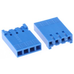 10 pcs - Amphenol Communications Solutions, DUBOX Female Connector Housing, 2.54mm Pitch, 4 Way, 1 Row