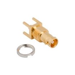 1 pcs : 034-1028-12G - RF Connectors / Coaxial Connectors Straight PCB Jack, Bulkhead, 75 Ohm