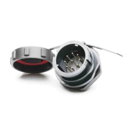 1 pcs - RS PRO Circular Connector, 9 Contacts, Panel Mount, Plug, Male, IP67