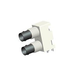1 pcs : 031-70506 - RF Connectors / Coaxial Connectors BNC RA Double ISOL White 75 Ohm Valox