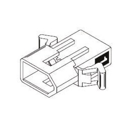 10 pcs - Molex, STANDARD .093' Male Connector Housing, 6.3mm Pitch, 2 Way, 1 Row