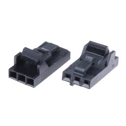 10 pcs - TE Connectivity, AMPMODU MTE Female Connector Housing, 2.54mm Pitch, 3 Way, 1 Row