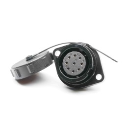 1 pcs - RS PRO Circular Connector, 9 Contacts, Flange Mount, Socket, Female, IP67