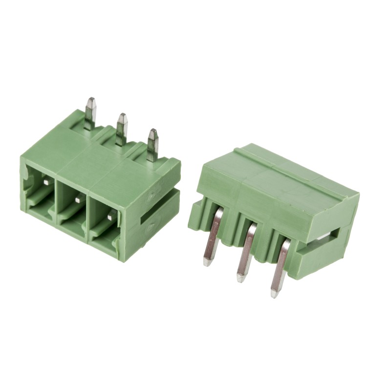 10 pcs - RS PRO 3.81mm Pitch 3 Way Right Angle Pluggable Terminal Block, Header, Through Hole, Solder Termination