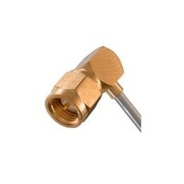 1 pcs : 142-0693-101 - RF Connectors / Coaxial Connectors R/A PLG .086 S/R GLD