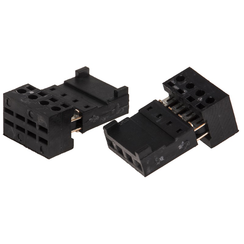 10 pcs - Stelvio Kontek 4-Way IDC Connector Socket for Cable Mount, 1-Row