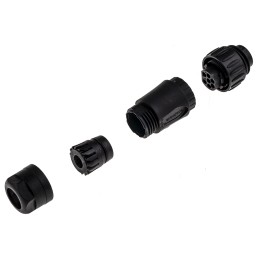 1 pcs - Amphenol Circular Connector, 7 Contacts, Cable Mount, Plug, Male, IP65, IP67, Ecomate Series
