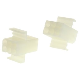 10 pcs - Molex, STANDARD .093' Female Connector Housing, 5.03mm Pitch, 6 Way, 2 Row