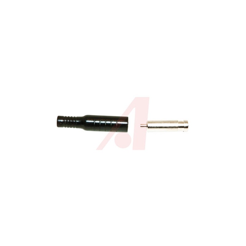 1 pcs - Mueller Electric Black Female Banana Socket, 4 mm Connector, Crimp, Solder Termination, 15A, 5000V dc, Nickel Plating