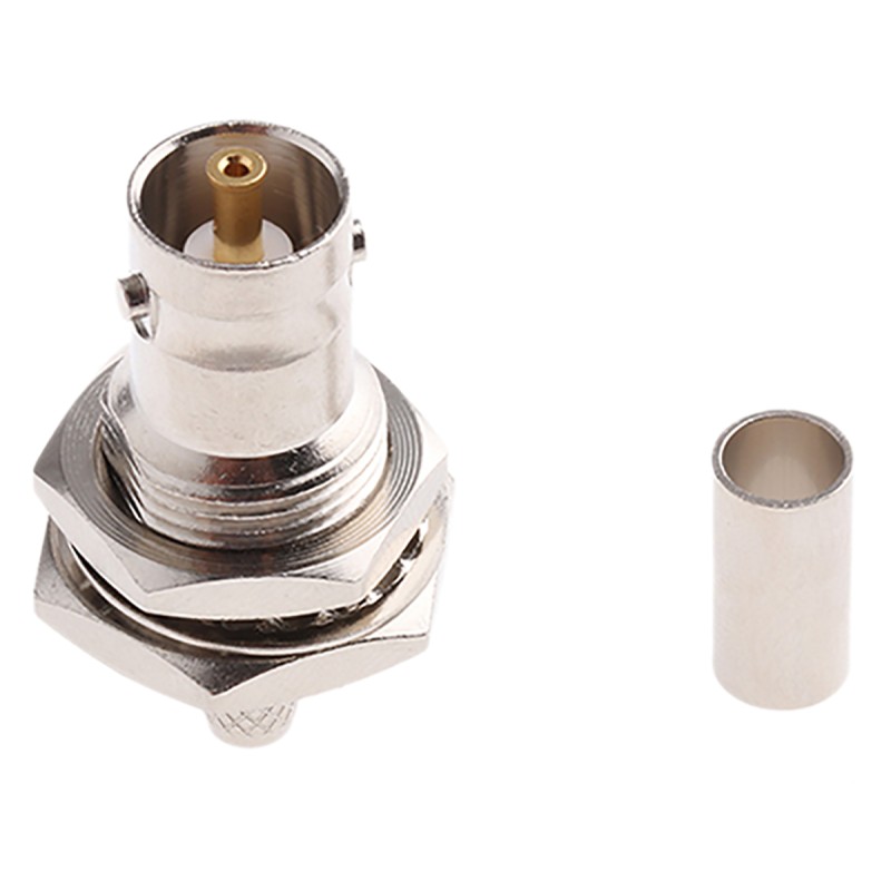 1 pcs - TE Connectivity, jack Panel Mount BNC Connector, 50Ω, Crimp Termination, Straight Body