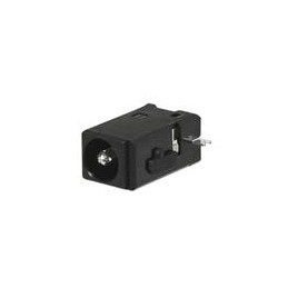 1 pcs : PJ-091H-MSMT-TR - DC Power Connectors 1.65 x 4.4 mm, 5.0 A, Horizontal, Mid Mount SMT, Dc Power Jack Connector