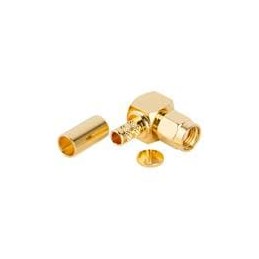 1 pcs : 132235RP - RF Connectors / Coaxial Connectors SMA RA CRMP PLUG LMR 200 REV POLARITY