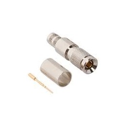 1 pcs : 282136-75 - RF Connectors / Coaxial Connectors 75Ohm 1.0/2.3 DIN Pl Belden 1695A Cable