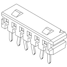 10 pcs - Molex Right Angle Through Hole Mount PCB Socket, 10-Contact, 1-Row, 2mm Pitch, Solder Termination