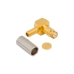 1 pcs : SMP-FR-B2 - RF Connectors / Coaxial Connectors SMP R/A Crimp Plug RG-316 Double Braid