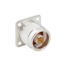 1 pcs : 000-49000-SRFX - RF Connectors / Coaxial Connectors 4-Hole Flange Panel Plug 50 OHM