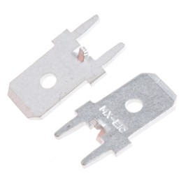 10 pcs - Molex Uninsulated Male Spade Connector, PCB Tab, 6.35 x 0.81mm Tab Size
