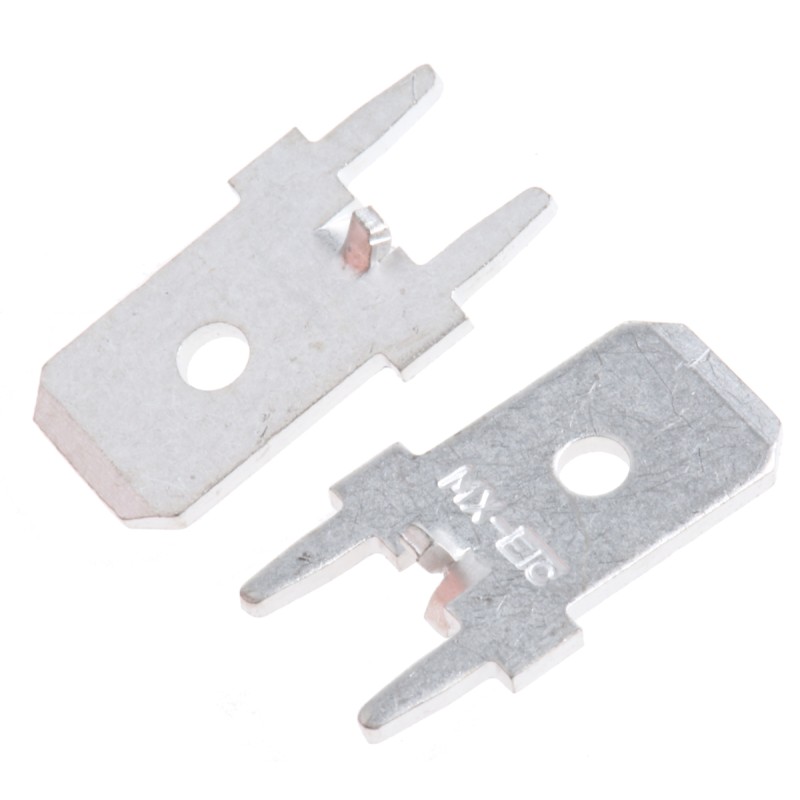 10 pcs - Molex Uninsulated Male Spade Connector, PCB Tab, 6.35 x 0.81mm Tab Size