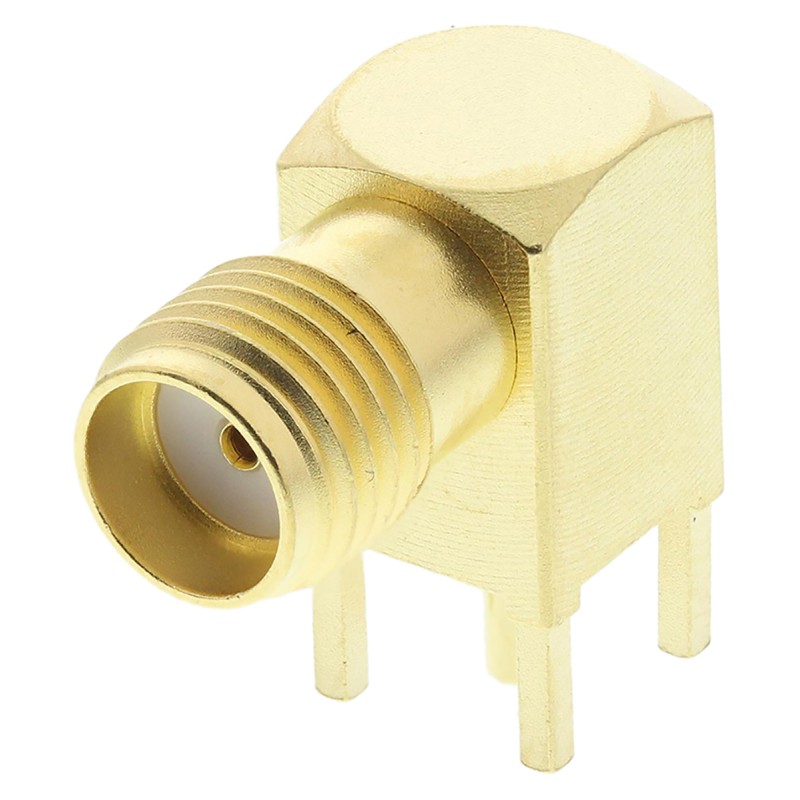 15 pcs - Telegartner, jack PCB Mount SMA Connector, 50Ω, Solder Termination, Right Angle Body