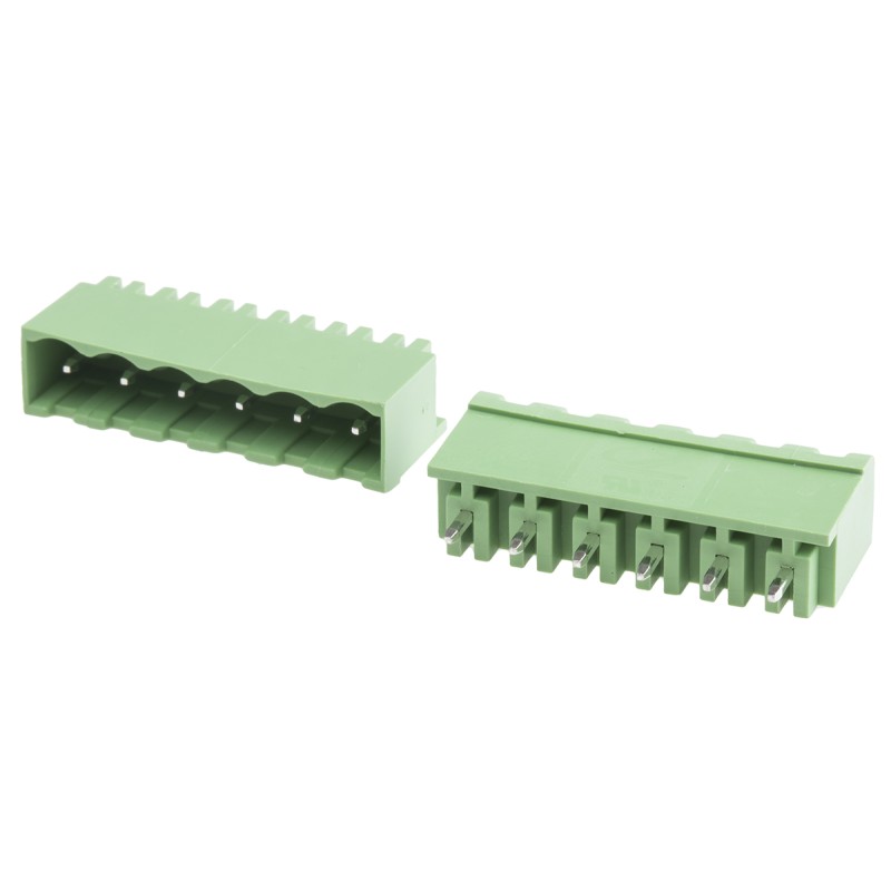 10 pcs - RS PRO 5.08mm Pitch 6 Way Pluggable Terminal Block, Header, Through Hole, Solder Termination