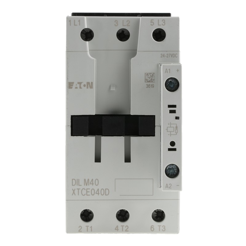 1 pcs - Eaton Contactor, 24 V dc Coil, 3-Pole, 40 A, 18.5 kW, 3NO, 400 V ac