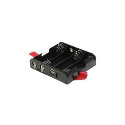 1 pcs : 12BH351-R-GR - Cylindrical Battery Contacts, Clips, Holders & Springs 4XAA TABS W/RIBBON