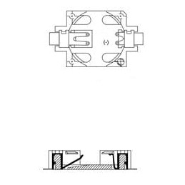 1 pcs : 122-2616-GR - Coin Cell Battery Holders CR1632 COIN CELL HL