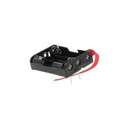 1 pcs : 12BH331P-R-GR - Cylindrical Battery Contacts, Clips, Holders & Springs 3 'AA' PC LDS W/RIB