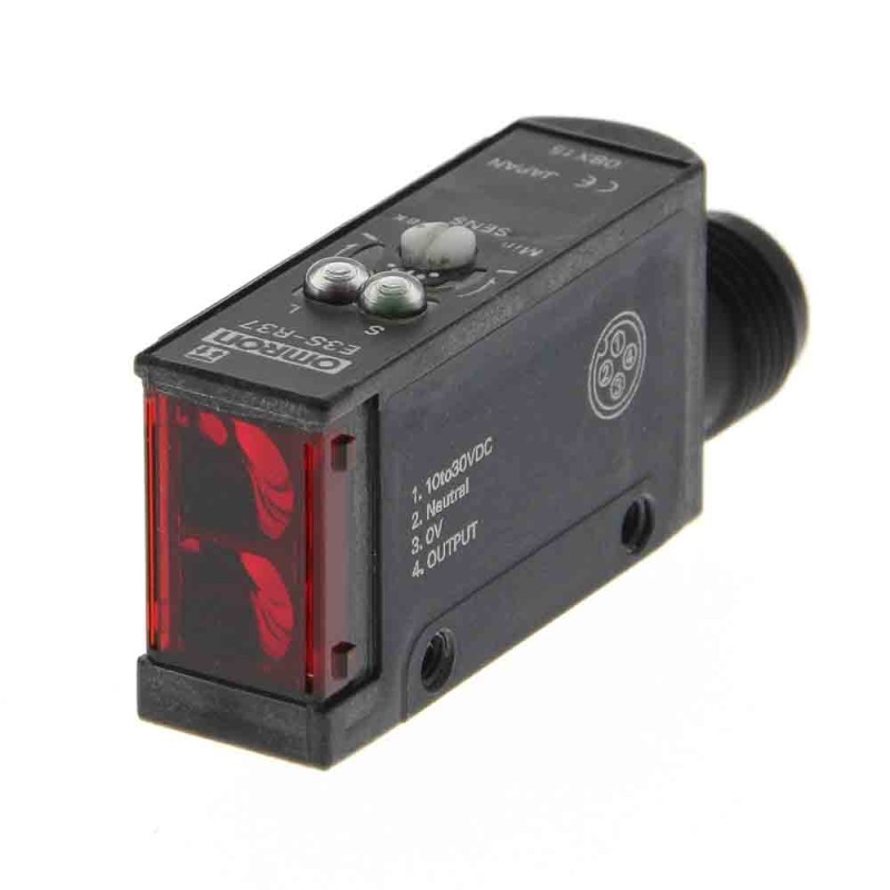 1 pcs - Omron Retroreflective Photoelectric Sensor, Block Sensor, 100 mm - 300 mm Detection Range