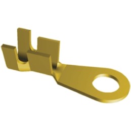 100 pcs - TE Connectivity Uninsulated Ring Terminal, 4.3mm Stud Size, 0.8mm² to 2.1mm² Wire Size