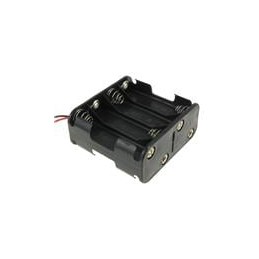 1 pcs : 12BH383-GR - Cylindrical Battery Contacts, Clips, Holders & Springs 8 AA CELLS W/6' LDS