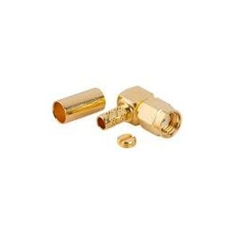 1 pcs : 132194RP - RF Connectors / Coaxial Connectors R/A Crimp Pl RG-55 RG-142,RG-223