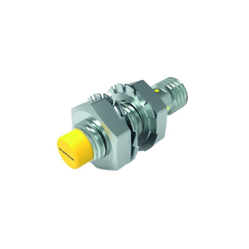 1 pcs - Turck Inductive Barrel-Style Proximity Sensor, M8 x 1, 3 mm Detection, PNP Output, 10 - 30 V dc, IP67