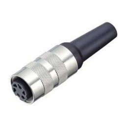 1 pcs - Binder Circular Connector, 4 Contacts, Cable Mount, M16 Connector, Socket, Female, IP40, 581 Series