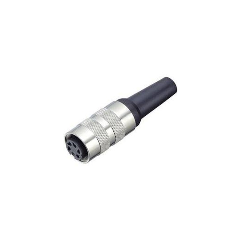 1 pcs - Binder Circular Connector, 4 Contacts, Cable Mount, M16 Connector, Socket, Female, IP40, 581 Series
