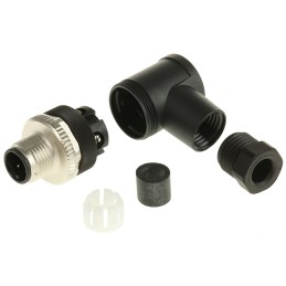 1 pcs - Phoenix Contact Circular Connector, 4 Contacts, Cable Mount, M12 Connector, Plug, Male, IP67, SACC Series