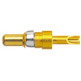 100 pcs - Harting, D-Sub Mixed Series, Male Crimp D-Sub Connector Power Contact, Au, Sn Pin, 20 - 16 AWG