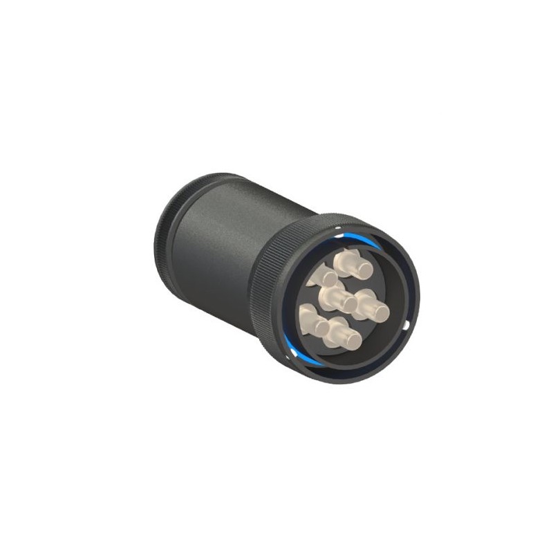 1 pcs - Bulgin Circular Connector, 6 Contacts, Cable Mount, Plug, Male, IP68, Buccaneer 9000 High Power Series