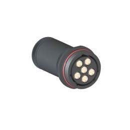 1 pcs - Bulgin Circular Connector, 6 Contacts, Cable Mount, Socket, Female, IP68, Buccaneer 9000 High Power Series