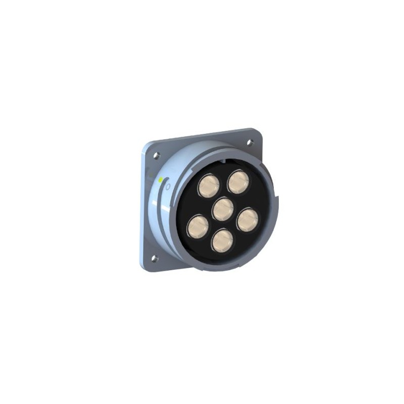1 pcs - Bulgin Circular Connector, 6 Contacts, Panel Mount, Socket, Female, IP68, Buccaneer 9000 High Power Series