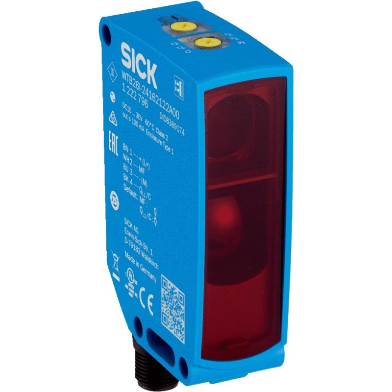 1 pcs - Sick Proximity Photoelectric Sensor, Rectangular Sensor, 30 - 2000 mm Detection Range IO-LINK