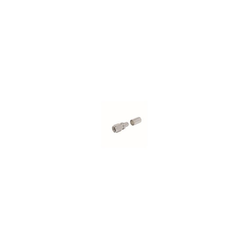1 pcs : TC-195-SM-SS-X - RF Connectors / Coaxial Connectors SMA-Male (plug) crimp connector, no braid trim
