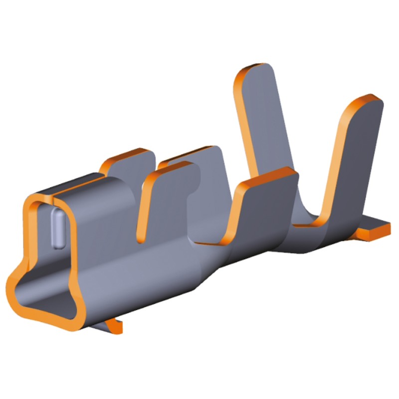 100 pcs - TE Connectivity Economy Power 2.5 Series Female Crimp Terminal, 24AWG Min, 20AWG Max